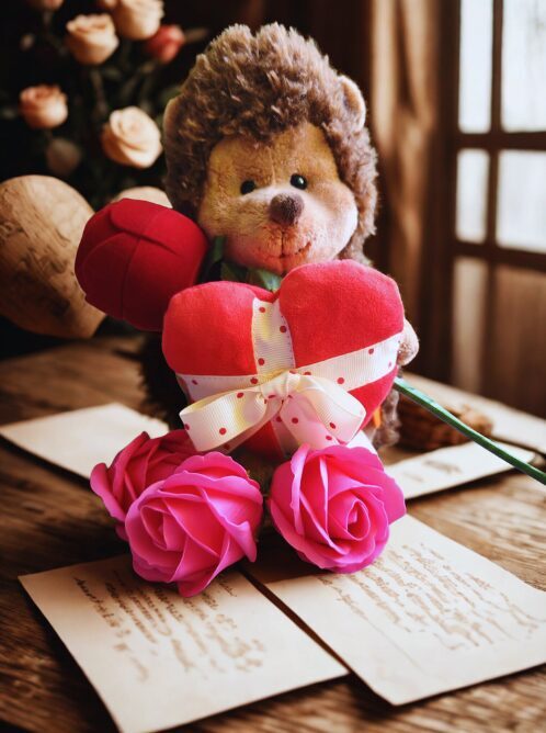 Мягкая игрушка ёжик с сердцем, 25 см